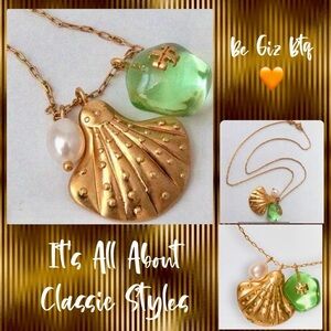 🆕 Tory Burch Sea Of Dreams Charm Pendant Necklace